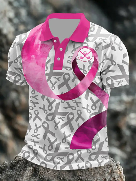 Men’s Breast Cancer Flag Tops As picture / S