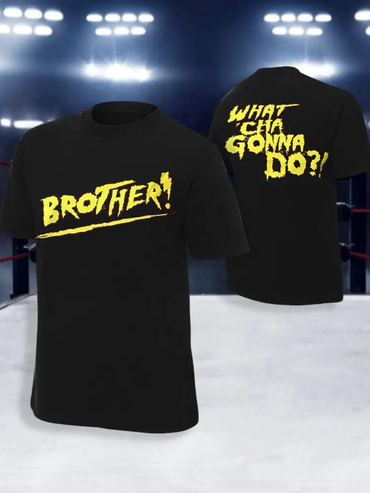 Men’s Brother What’cha Gonna Do? Print T-shirt Black / S