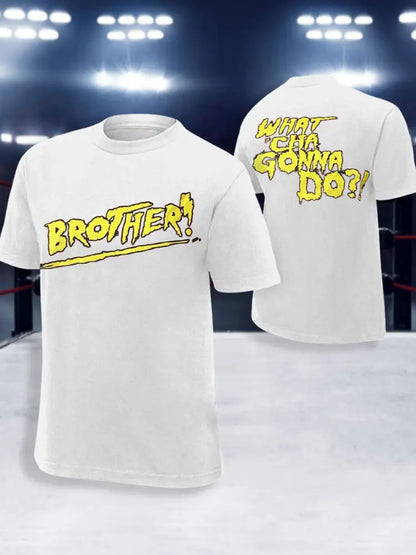 Men’s Brother What’cha Gonna Do? Print T-shirt White / S