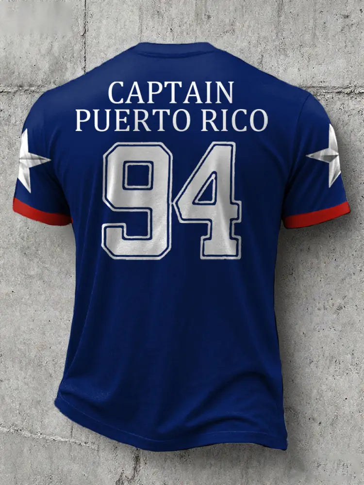 Men’s Bunny Football Music Lover Printed T-shirt