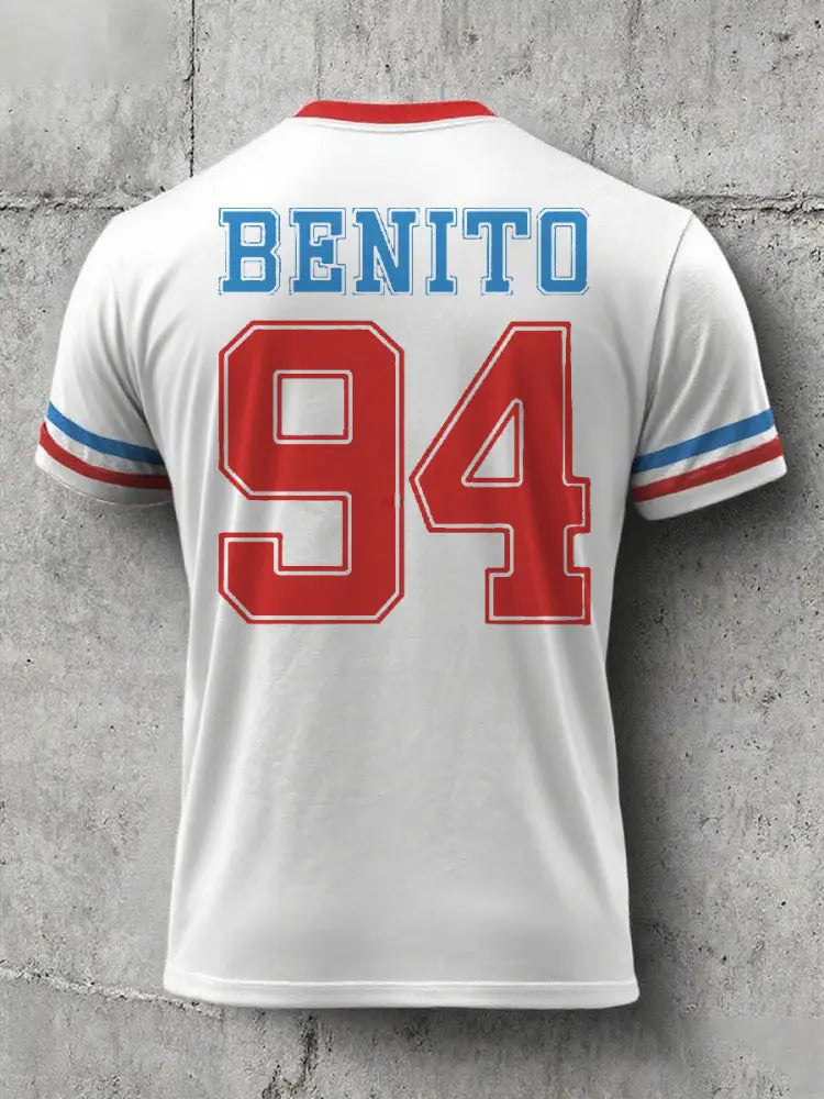 Men’s Bunny Football Music Lover Printed T-shirt