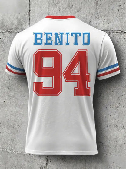 Men’s Bunny Football Music Lover Printed T-shirt