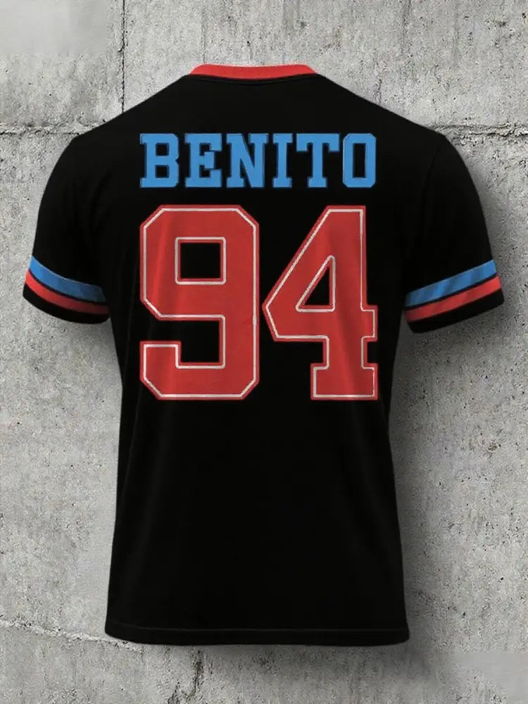 Men’s Bunny Football Music Lover Printed T-shirt