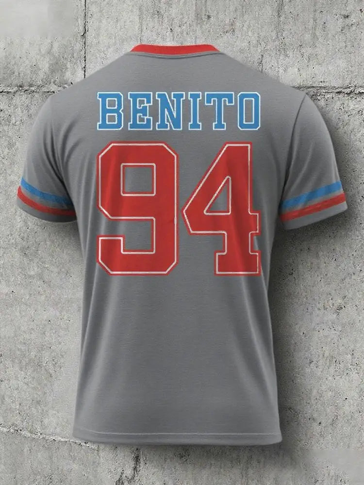 Men’s Bunny Football Music Lover Printed T-shirt