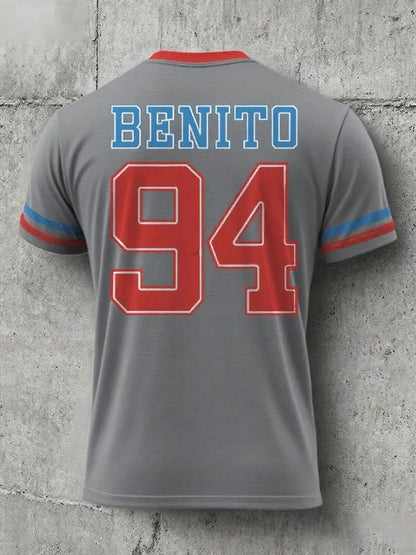 Men’s Bunny Football Music Lover Printed T-shirt