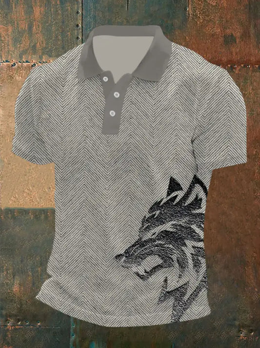 Men’s Business Wolf T-shirt Beige / S