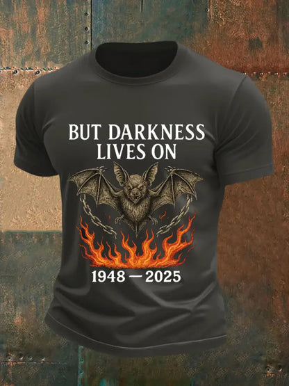 Men’s But Darkness Lives On Rock Legend Memorial Tee Dark Gray / S