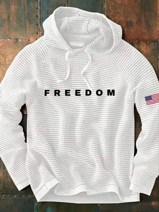 Men’S Casual Printed Long-Sleeved Sweatshirt White / S