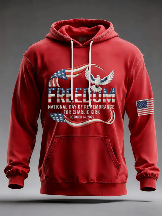Men’s Charlie Kirk National Day Of Remembrance Hoodie Red / S