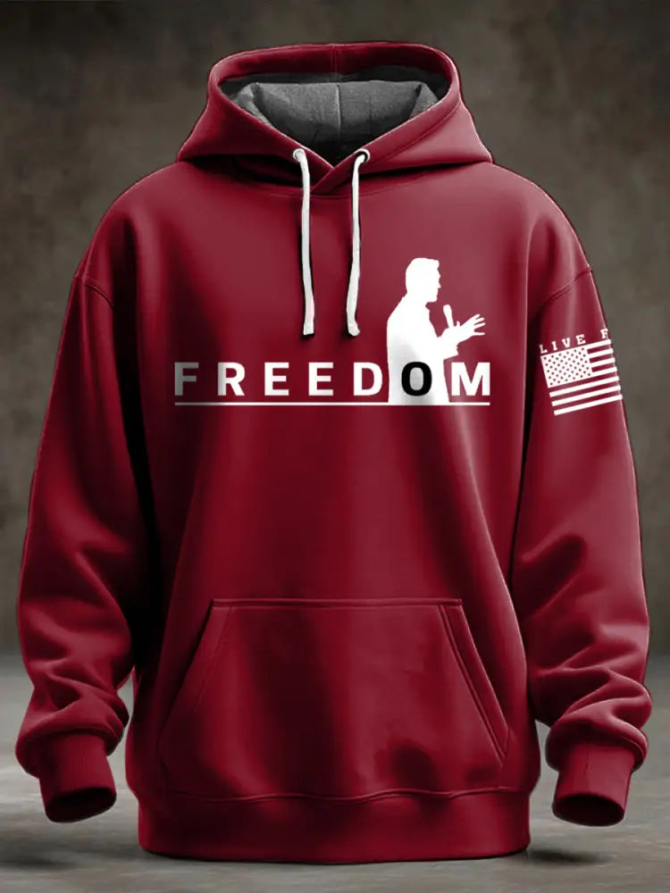 Men’s Charlie Kirk Oversized Drop-Shoulder Hoodie