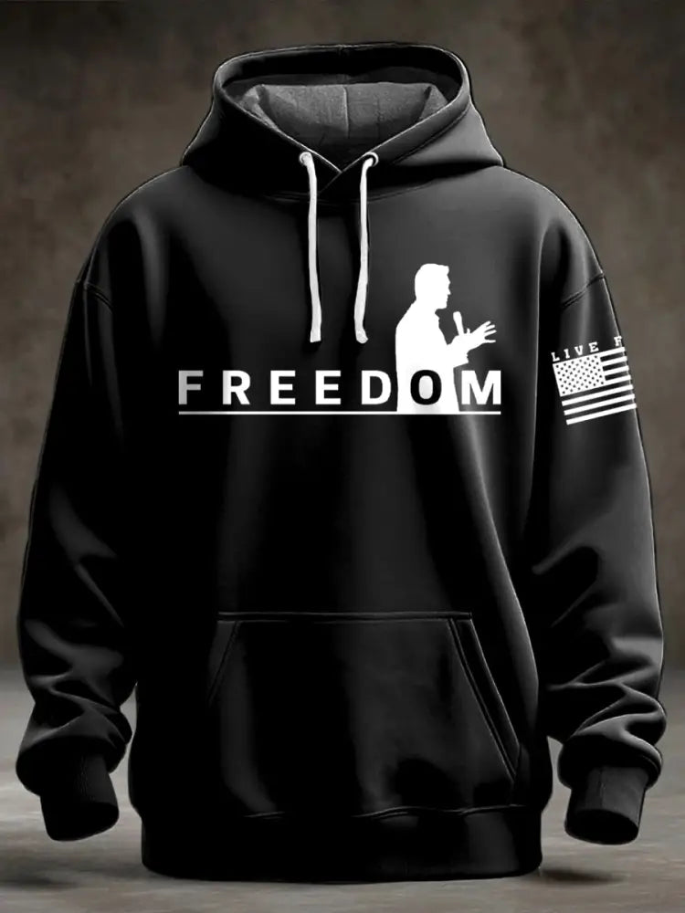 Men’s Charlie Kirk Oversized Drop-Shoulder Hoodie