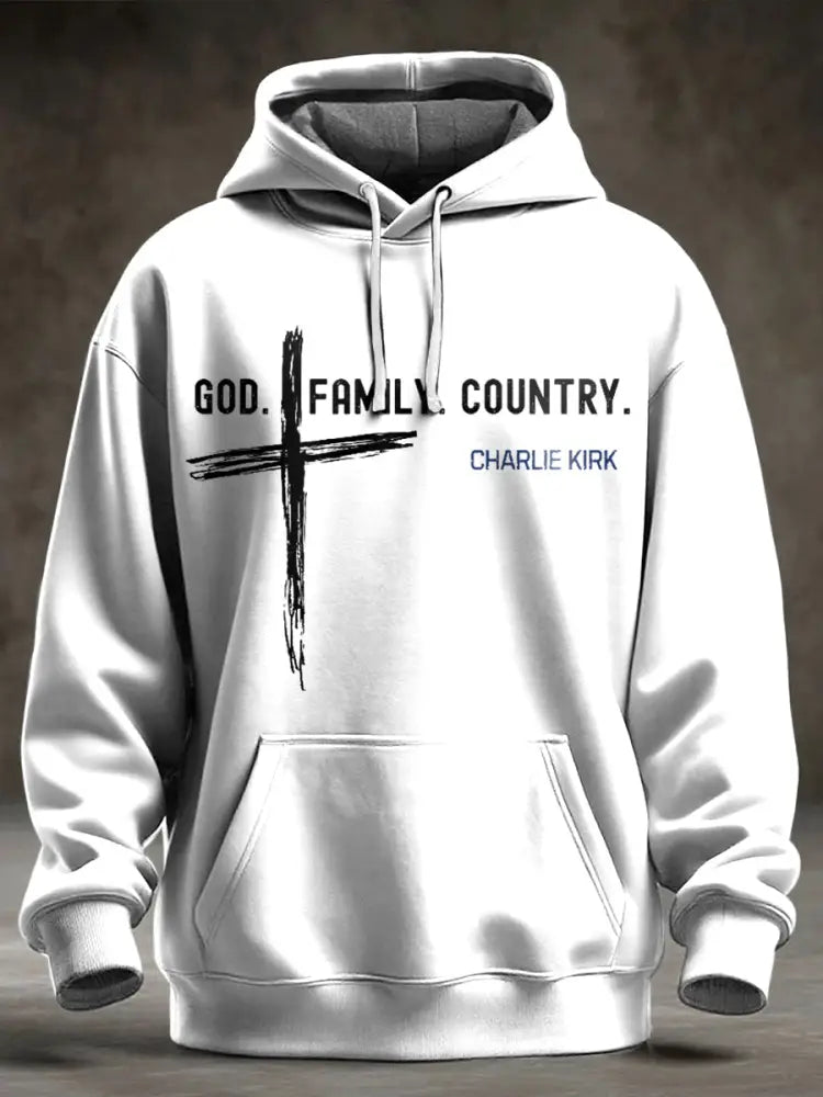 Men’s Charlie Kirk Oversized Drop-Shoulder Hoodie