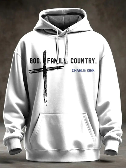 Men’s Charlie Kirk Oversized Drop-Shoulder Hoodie