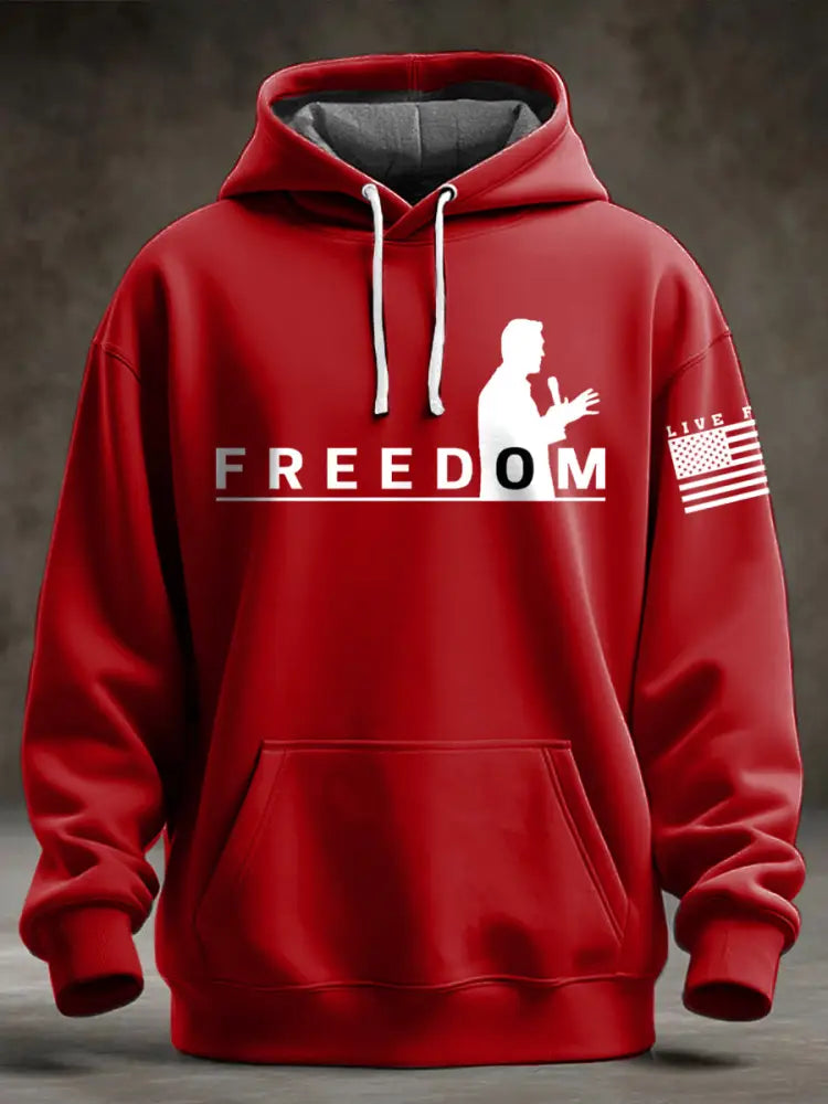 Men’s Charlie Kirk Oversized Drop-Shoulder Hoodie