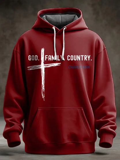 Men’s Charlie Kirk Oversized Drop-Shoulder Hoodie
