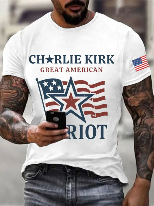 Men’s Charlie Kirk Printed T-shirt White / S