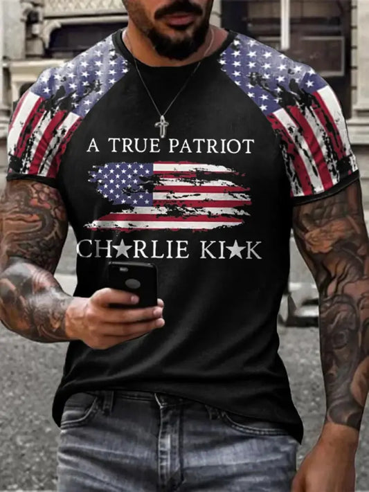 Men’s Charlie Kirk Turning Point USA Trump Commemorative T-Shirt A / S