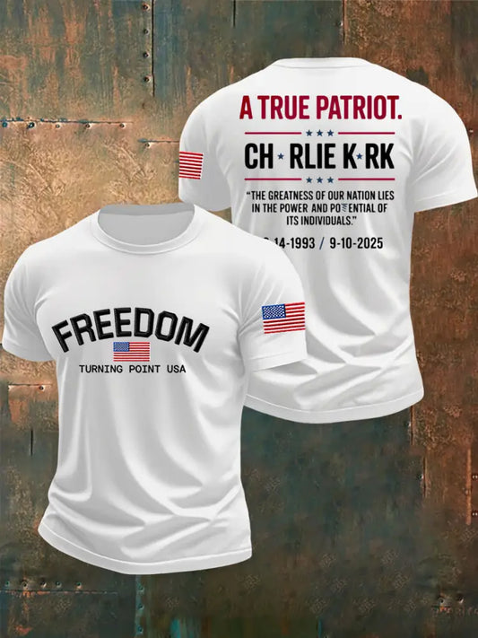 Men’s Charlie Kirk Turning Point USA Trump Commemorative T-Shirt A / S