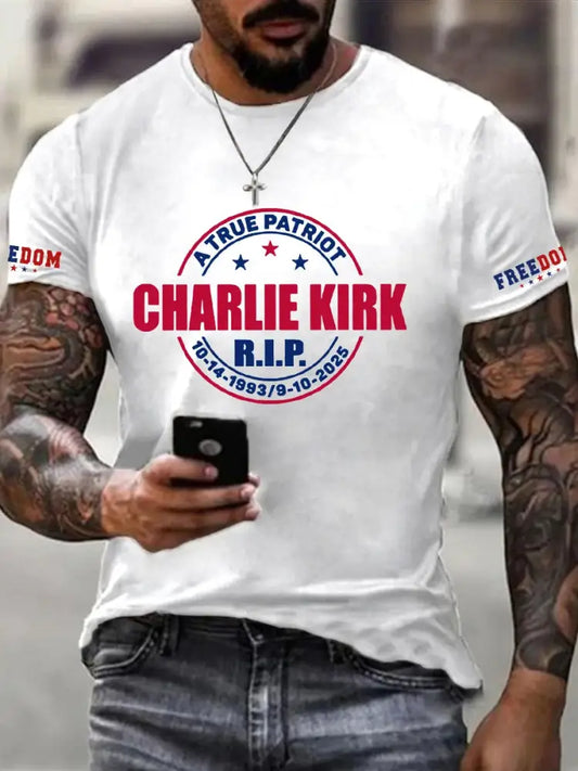 Men’s Charlie Kirk Turning Point USA Trump Commemorative T-Shirt A / S
