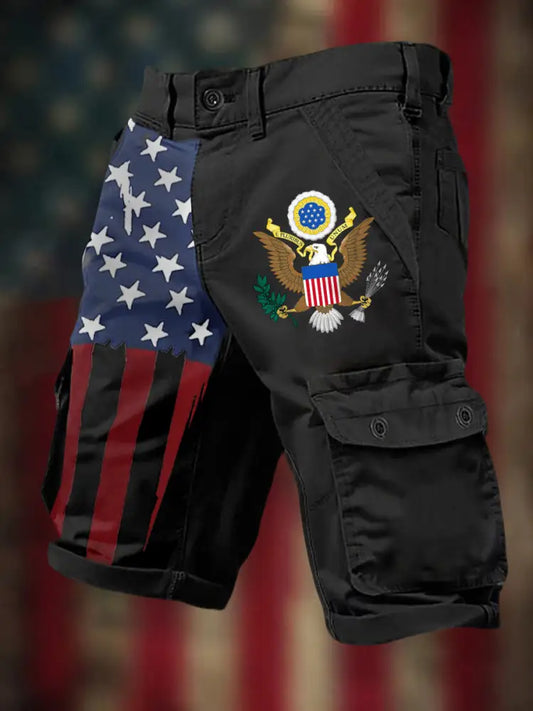 Men’s Courtesy Of The Red White And Blue Pants Shorts Black / S