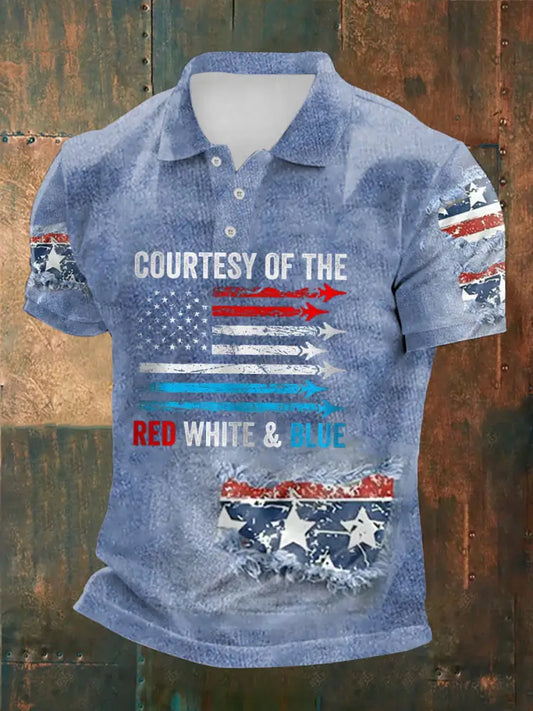 Men’s Courtesy Of The Red White And Blue short sleeves t-shirt As picture / S