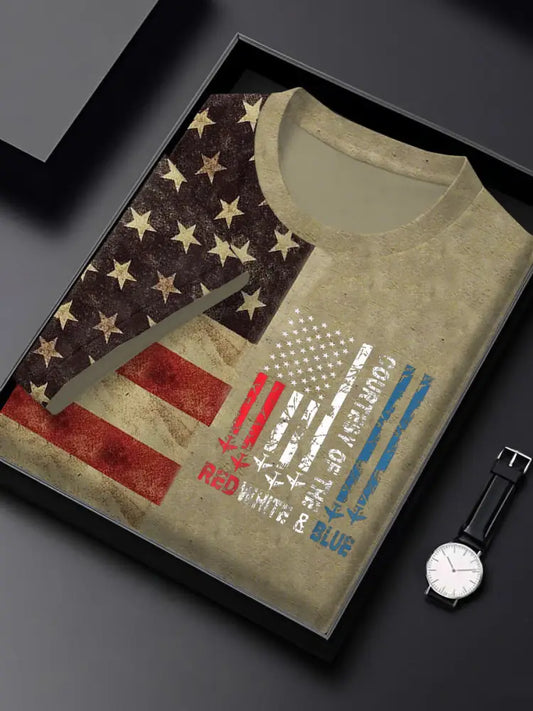 Men’s Courtesy Of The Red White And Blue Short Sleeves T-shirt As picture / S