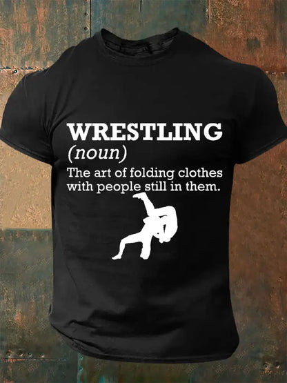 Men’s Definition of Wrestling T-shirts Black / S