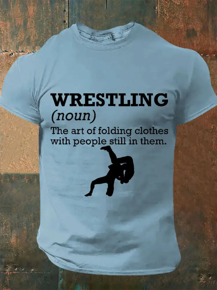 Men’s Definition of Wrestling T-shirts Sky Blue / S