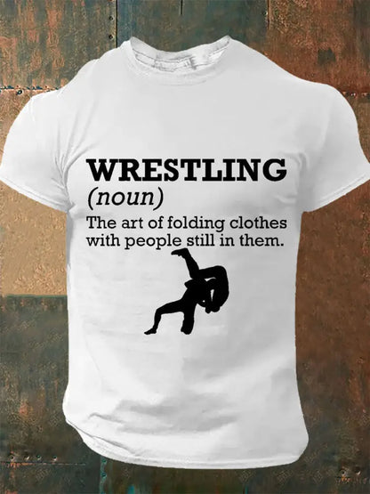 Men’s Definition of Wrestling T-shirts White / S