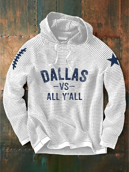 Men’s Drop-Shoulder Hoodie (No Pockets) Off-White / S