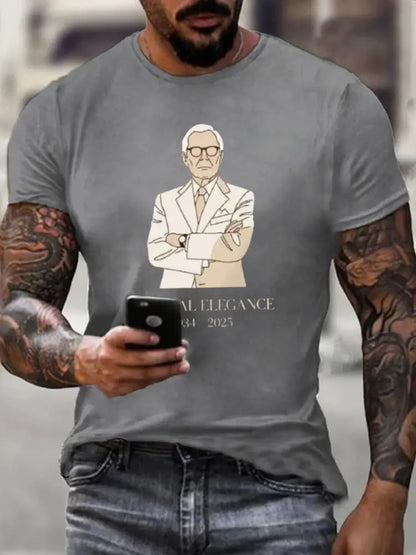 Men’s Eternal Elegance In Loving Memory Fashion Legend T shirt Light Gray / S