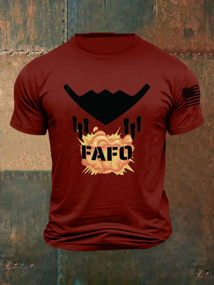Men’s FAFO B-2 Spirit short sleeves t-shirt Deep Red / S