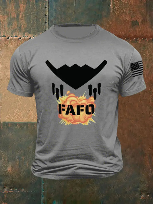 Men’s FAFO B-2 Spirit short sleeves t-shirt Light Gray / S