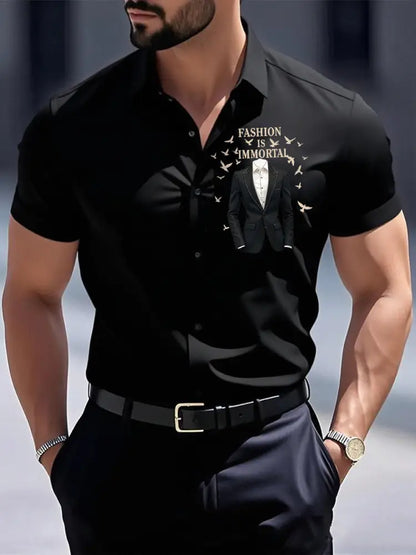 Men’s Fashion Is Immortal Memorial Shirt Black / S