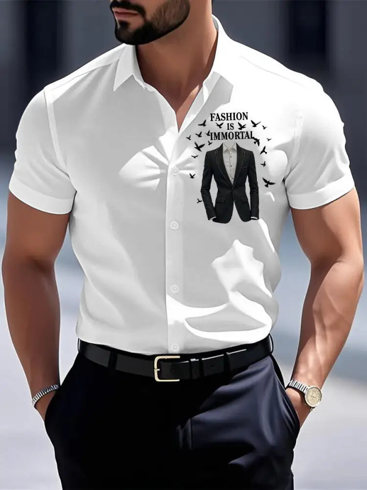 Men’s Fashion Is Immortal Memorial Shirt White / S