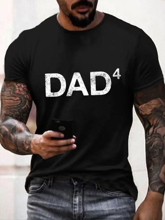 Men’s Father of Four T-shirt Black / S