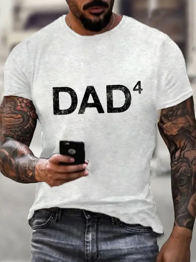 Men’s Father of Four T-shirt White / S