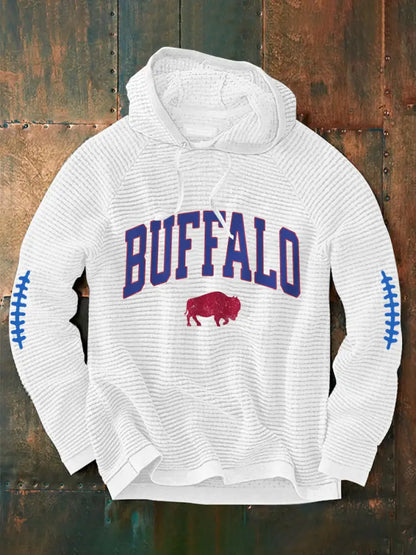 Men’s Football Fans Lovers Gameday Casual Hoodie White / S