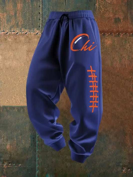 Men’s Football Fans Lovers Gameday Casual Pants Navy Blue / S