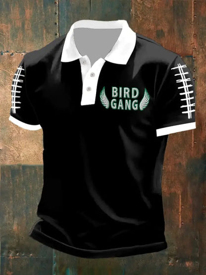 Men’s Football Fans Lovers Gameday Casual short sleeve shirt Black / S