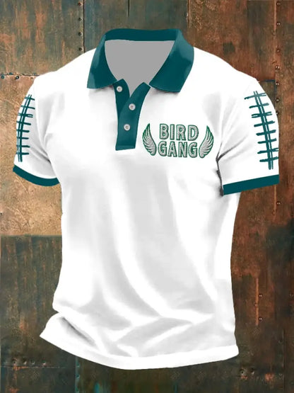 Men’s Football Fans Lovers Gameday Casual short sleeve shirt White / S