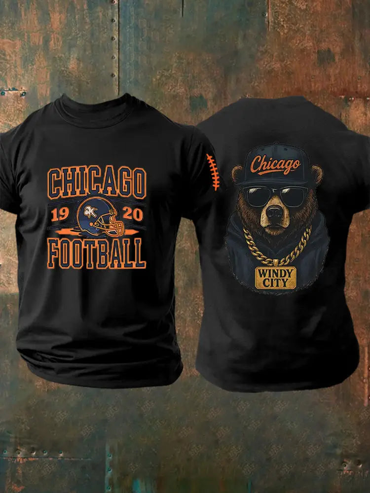 Men’s Football Fans Lovers Gameday Casual Short Sleeve T shirt Black / S