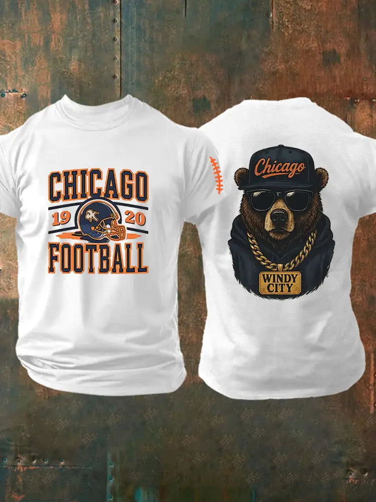 Men’s Football Fans Lovers Gameday Casual Short Sleeve T shirt White / S