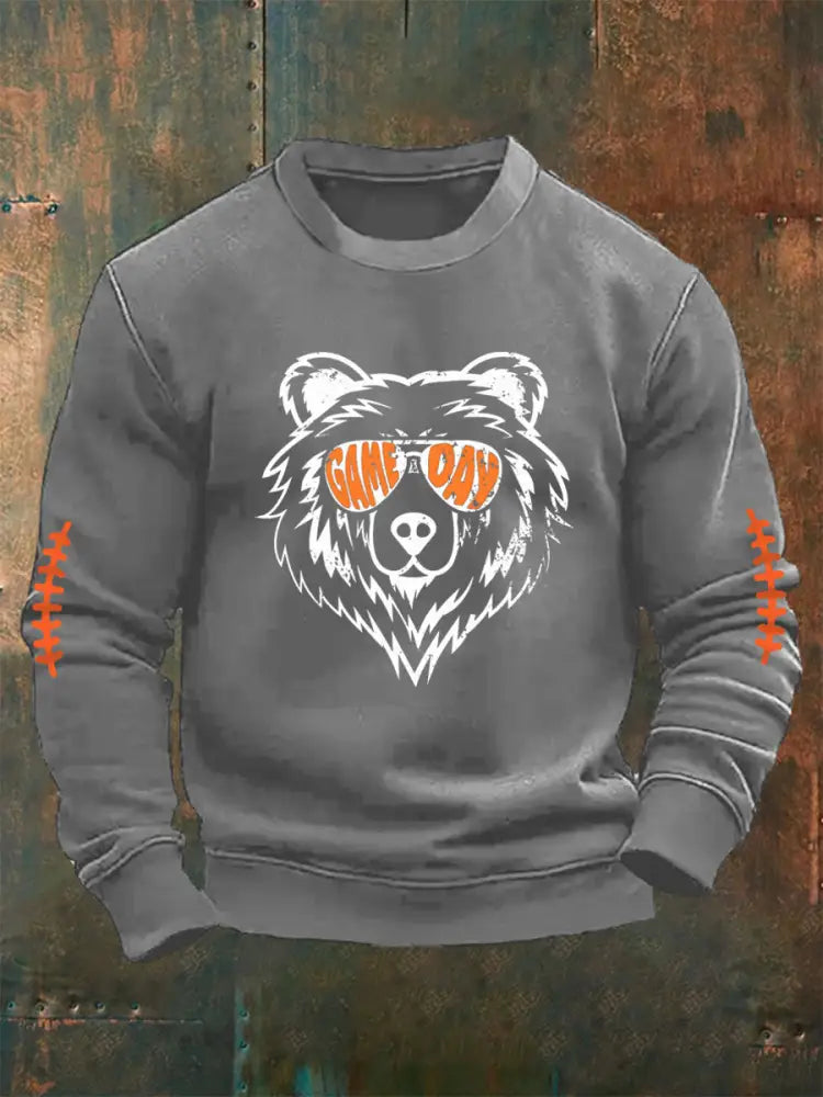 Men’s Football Fans Lovers Gameday Casual Sweatshirt Gray / S