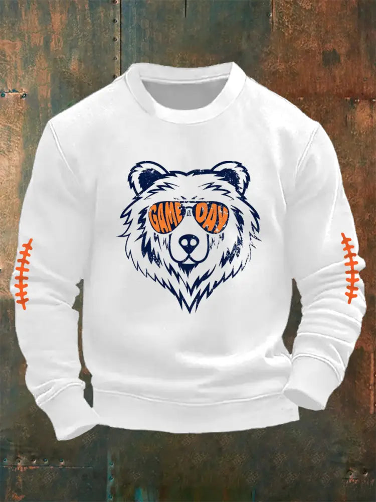 Men’s Football Fans Lovers Gameday Casual Sweatshirt White / S