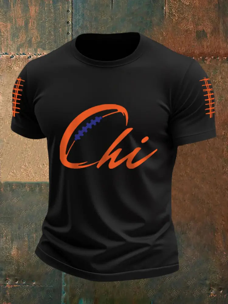 Men’s Football Fans Lovers Gameday Casual Tee Black / S
