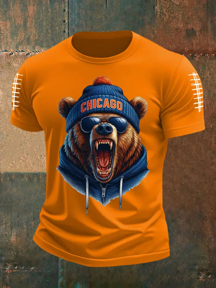 Men’s Football Fans Lovers Gameday Casual Tee Orange / S