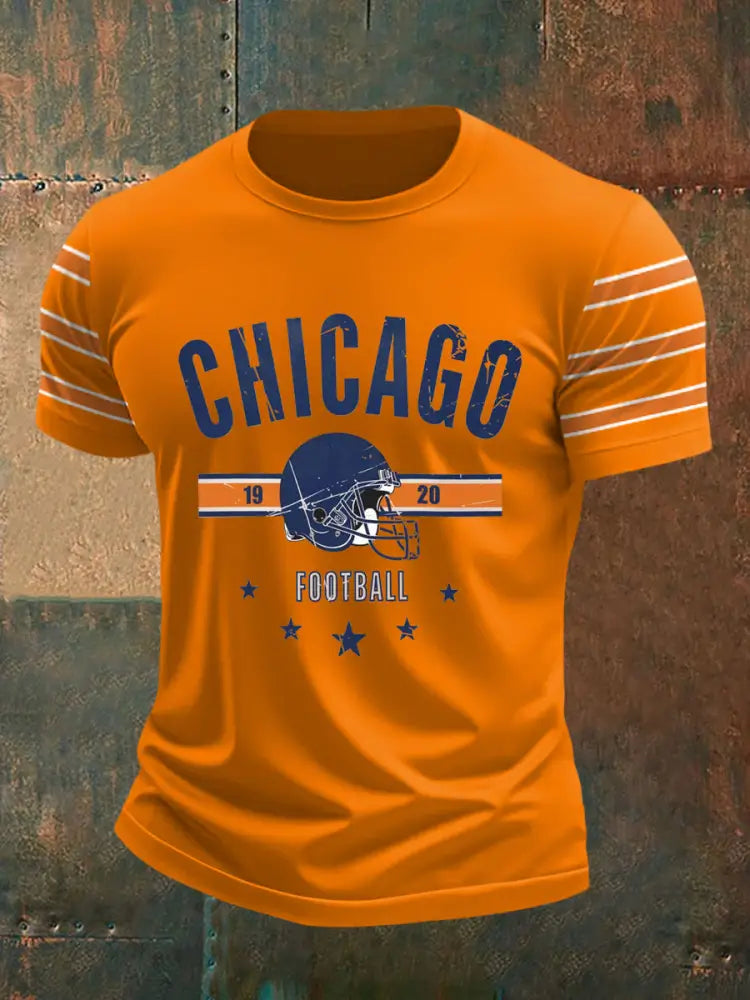 Men’s Football Fans Lovers Gameday Casual Tee Orange / S