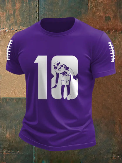Men’s Football Fans Lovers Gameday Casual Tee Purple / S