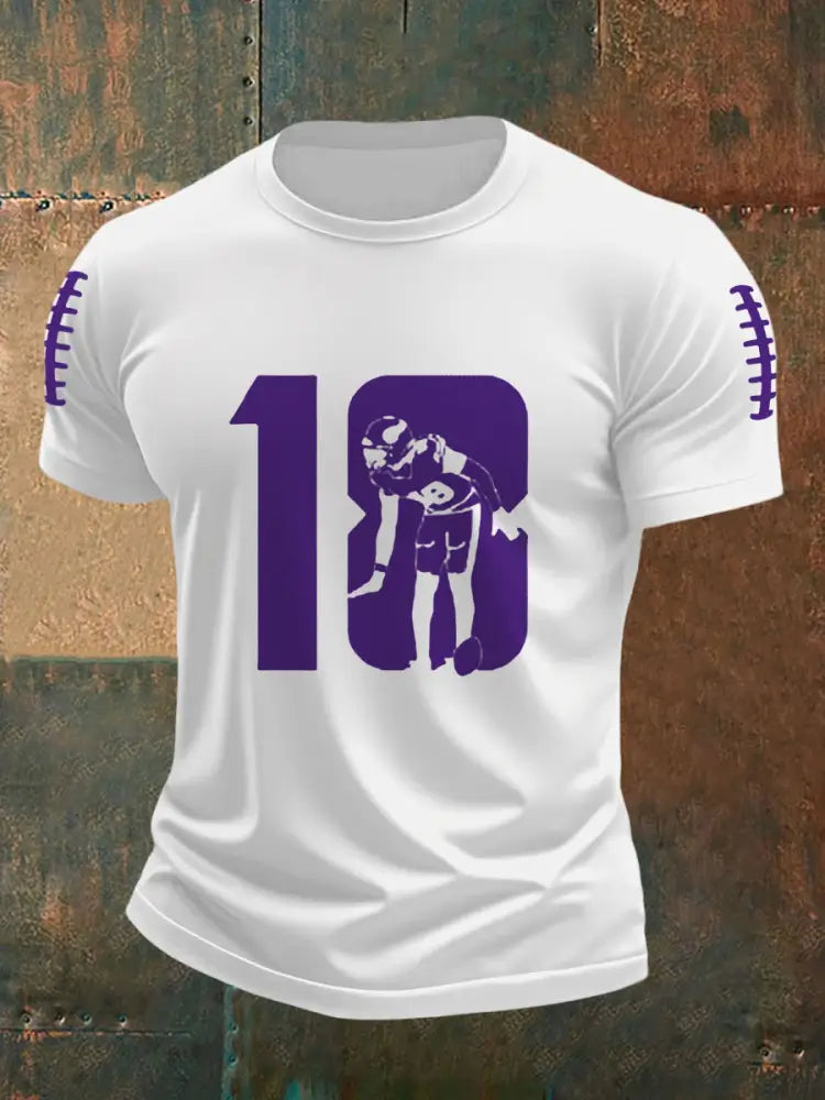 Men’s Football Fans Lovers Gameday Casual Tee White / S